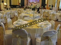 BANQUET HALL CHAIR COVER WITH TISHU SASHAS