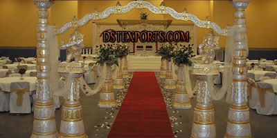 WEDDING CARVED GOLDEN PEARL MANDAP