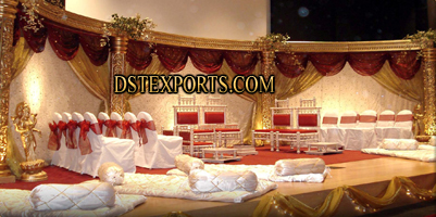 ASIAN SHADI GOLDEN CARVED STAGE