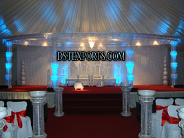 LATEST WEDDING SILVER CRYSTAL MANDAP