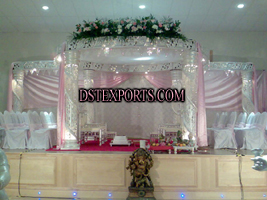 SILVER WEDDING CRYSTAL MANDAP