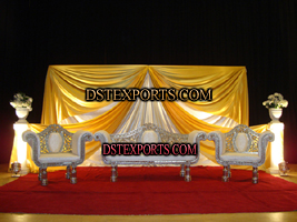 ASIAN WEDDING GOLDEN CARVED SOFA SET