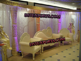 LATEST ASIAN WEDDING STAGE SOFA SET