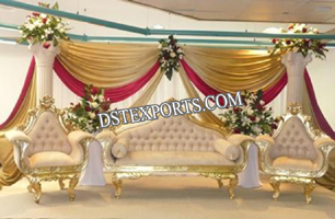 LATEST WEDDING GOLDEN SOFA SET