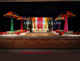 EMBRODRIED UMBRELLA WEDDING STAGE