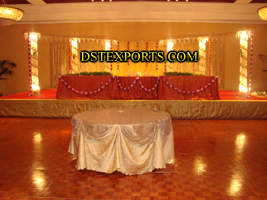 ASIAN WEDDING LIGHTED CRYSTAL STAGE SET