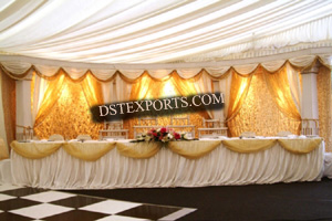 WEDDING STAGE GOLDEN EMBRODRIED BACKDROP