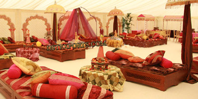 ASIAN WEDDING MEHANDI NIGHT STAGE SET
