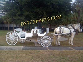 WEDDING WHITE HORSE CARRIAGE