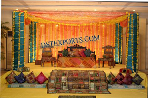 WEDDING DECORATED MEHANDI STAGE