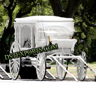 WHITE COVERED HORSE CARRIAGE