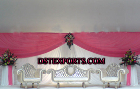 ASIAN WEDDING SILVER CARVED FURNITURE