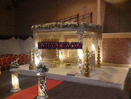 NEW ASIAN WEDDING FIBER CRYSTAL MANDAP