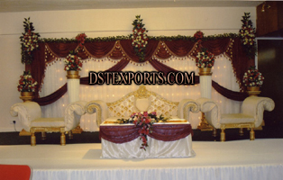 ASIAN WEDDING CARVED FURNITURE  STAGE