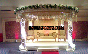 WEDDING FIBER CRYSTAL JALI MANDAP