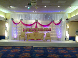 ASIAN WEDDING CRYSTAL GOLDEN FURNITURE STAGE