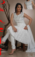 INDIAN WEDDING ANARKALI WHITE SUIT