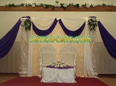 WEDDING STAGE WITH FIBER CRYSTAL PILLARS