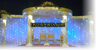 WEDDING NEW LIGHTED FIBER CRYSTAL MANDAP