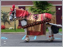 WEDDING RED DESIGNER HORSE COSTUME