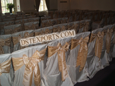 WEDDING CHAIR COVERS WITH SATIN SASHA