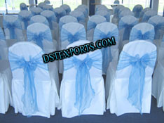 WEDDING  CHAIR COVER  WITH SKBLUE SASHAS