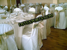 WEDDING  LYCRA CHAIR COVERS WTH SATIN SASHA