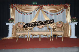 WEDDING GOLD CARVED FURNITURE