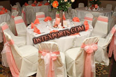 WEDDING CHAIR COVER WITH  TISSUE SASHAS