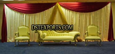ASIAN WEDDING AGERED & GOLD STAGE