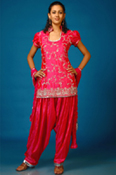 INDAN WEDDING HOT PINK PATIALA SALWAR SUIT