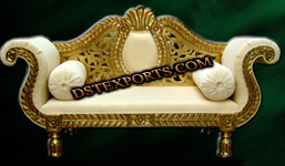 ASIAN WEDDING GOLDEN BRASS LOVE SEATER