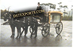 ANTIQUE GOLDEN FUNERAL CARRIAGE