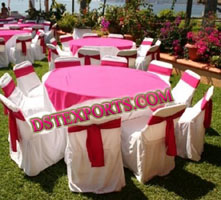 WEDDING SATIN TABLE CLOTHES AND SASHAS