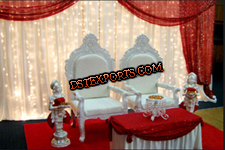 ASIAN WEDDING NEW SILVER CARVED FURNITURES STAGE