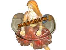 FIBER LADY STATUE &CENTER TABLE