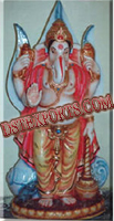 FIBER COLOURFUL LIFE SIZE GANESHA STATUES