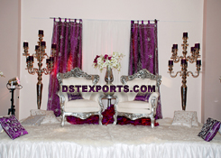 WEDDING DESIGNER SILVER CHAIRS SET