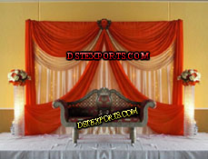 ASIAN WEDDING STAGE WITH SILVER FURNITURE