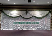 WEDDING STAGE WHITE ELEGENT BACKDROP