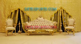 LATEST WEDDING GOLDEN FURNITURES STAGE