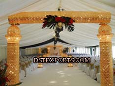 WEDDING GOLD CRYSTAL WELCOME GATE