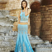 WEDDING PARTYWEAR BLUE LEHENGA