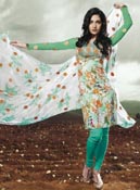 LATEST WEDDING DEEP GREEN PAJAMI SUIT