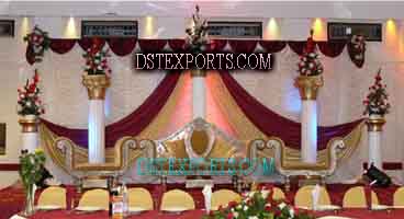ASIAN WEDDING METAL FURNITURE STAGE SET