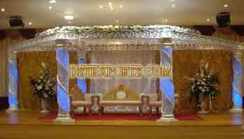 NEW WEDDING SILVER CRYSTAL MANDAP