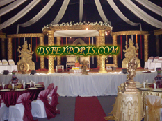 LATEST WEDDING GOLDEN CARVING MANDAP