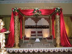 WEDDING GOLDEN CARVED  MANDAP