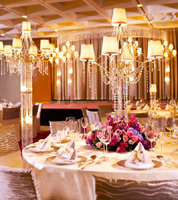 WEDDING GOLDEN  CRYSTAL CENTER PIECES