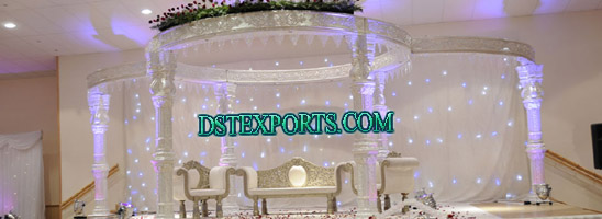 WEDDING  WHITE CARVED DEV MANDAP